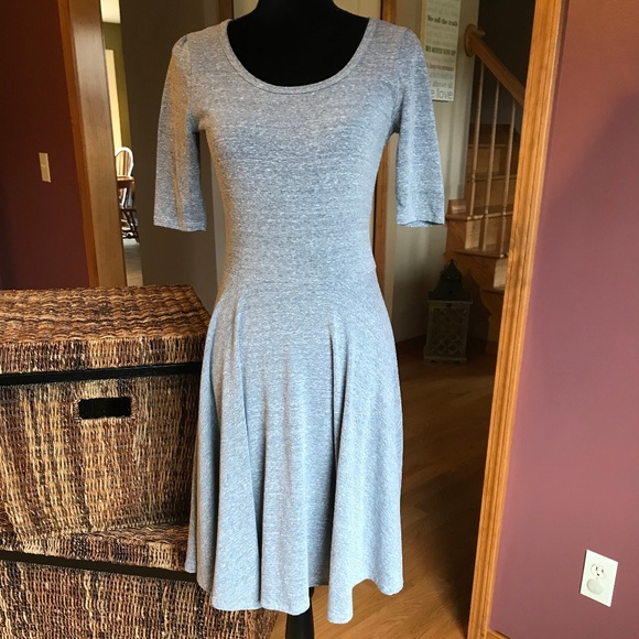 LuLaRoe Dresses & Skirts - Spaced-Dye Gray LuLaRoe Nicole Dress, SM